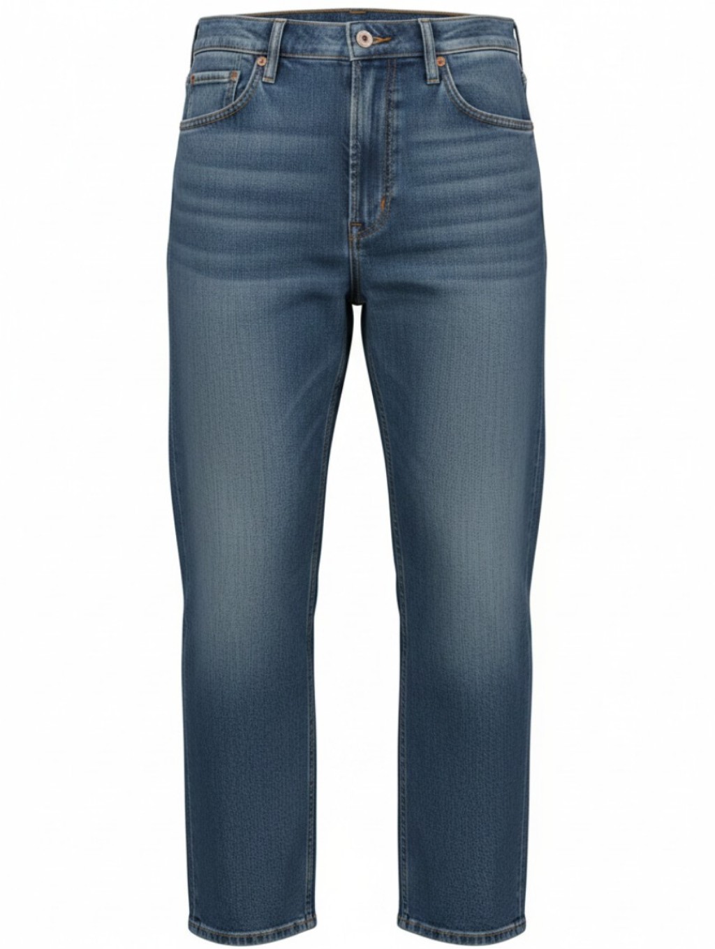 Re/Done 90s High Rise Extra Crop Straight Leg Jeans Size 28 Mid Blue Wash Levi's